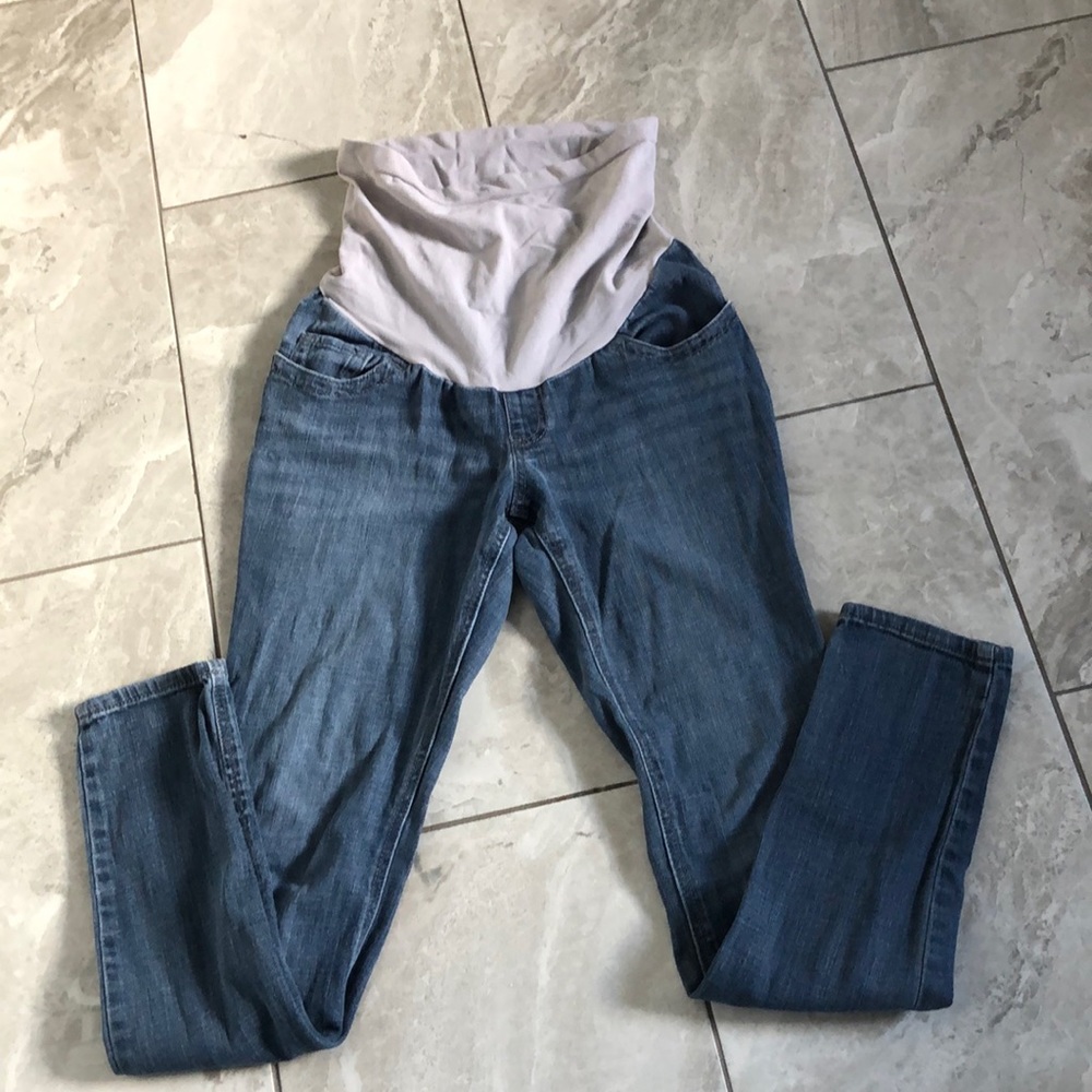 INDIGO BLUE Maternity Wash Denim Skinny Jeans | XS - Picture 2 of 12